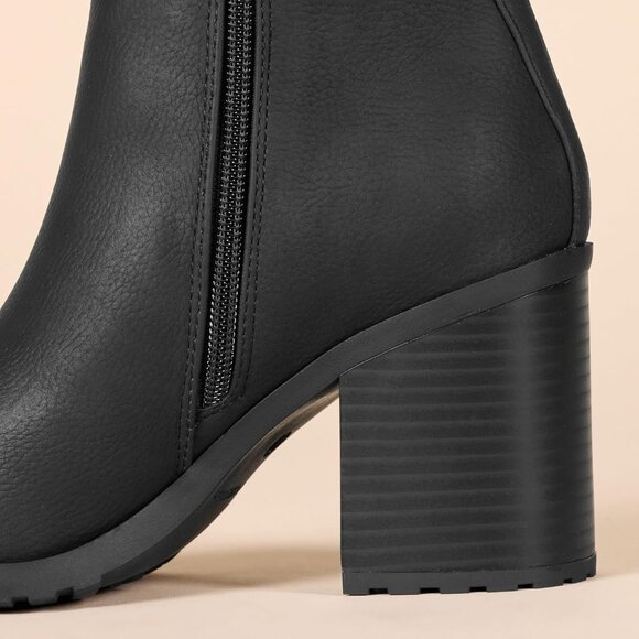 Trendy Women's Heeled Chelsea Boots - Memory Foam Comfort, Easy Slip-On Design - Picture 5 of 6